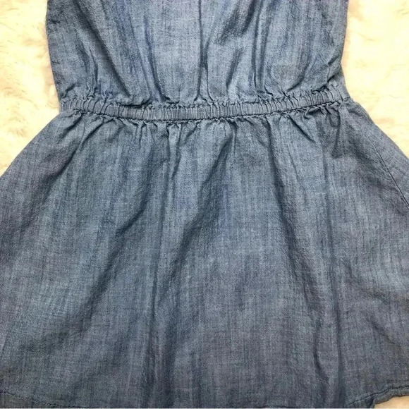 Joe Fresh Jean Dress Buttons Bow Collared Blue Size 6 / Small - Picture 13 of 16